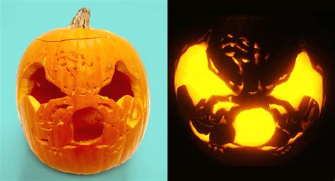 Considering its fangs, black upper body, and affiliation with halloween, it may also be based on bats or black cats, which are also associated with the holiday. Pokémon Pumpkin Carving Stencils: Halloween Jack o' Lanterns