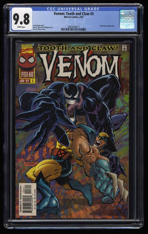 Venom Tooth And Claw 3 Cgc Nmm 98 White Pages Comic Books