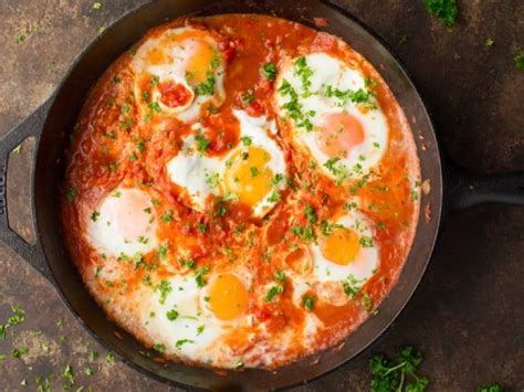 A middle eastern or arabic breakfast is usually a fairly big spread and a pretty hearty meal. Shakshuka - Recipe & Video for Delicious Middle Eastern ...