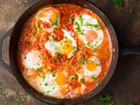 Sweet labneh with rose water, honey, figs & pistachios. Shakshuka - Recipe & Video for Delicious Middle Eastern Egg Dish