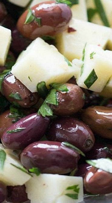 Manchego Cheese In Marinated Olives Party Snack Food Food