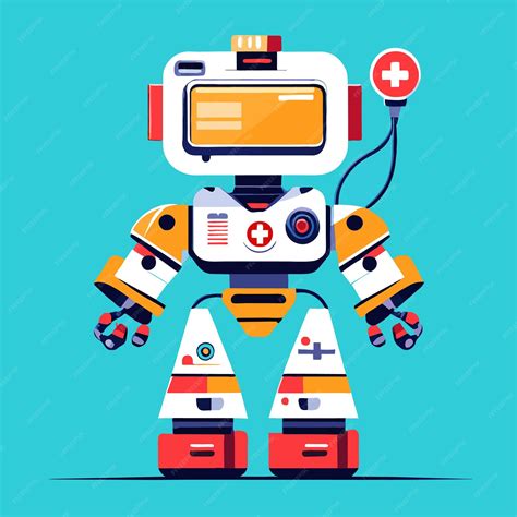 Premium Vector | Creative catalyst little robot graphics igniting ideas