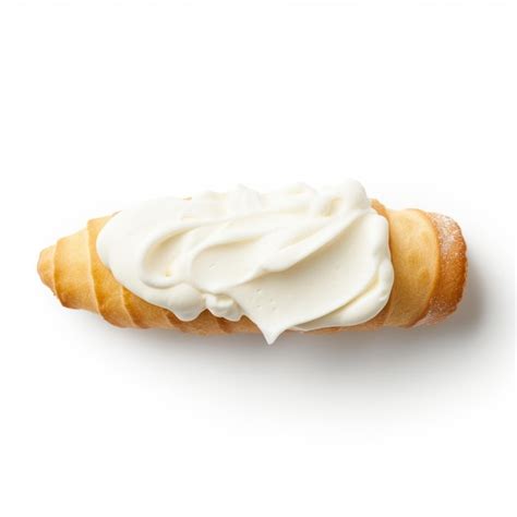 Premium Ai Image Top View Minimalistic Of An Isolated Vanilla Cannoli