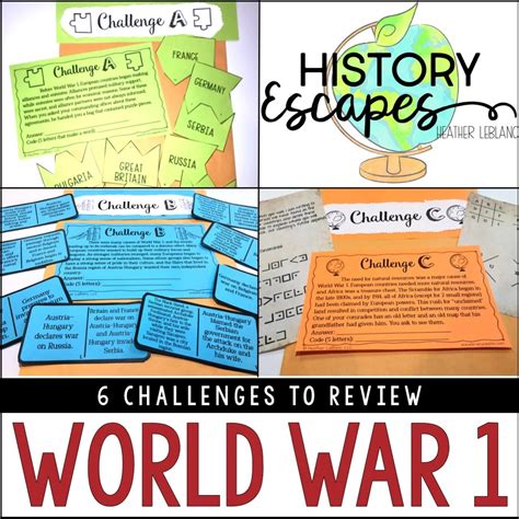 World War 1 Escape Activity Ww1 History Escape Wwi Social Studies