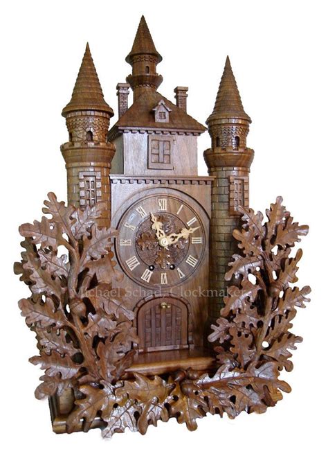 Carved Castle Clock Antique Mantel Clocks Old Clocks Cuckoo Clocks