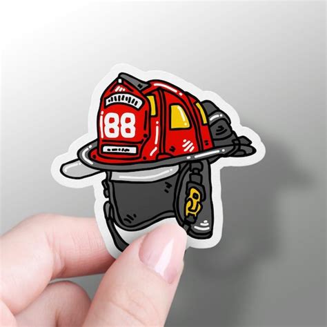 Firefighter Helmet Stickers Etsy