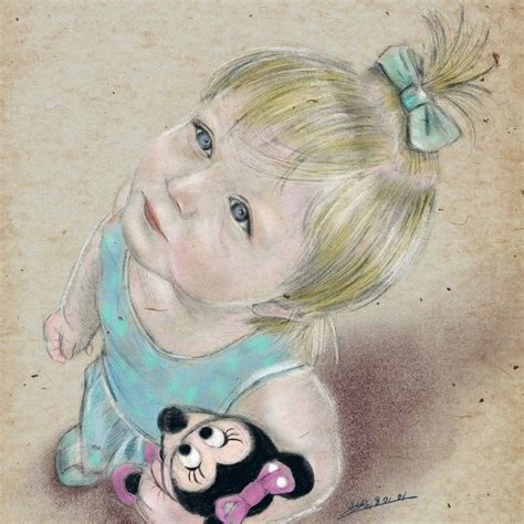 Little Girl Portrait Freehand Drawing Ipadpro Procreate Ekodraw