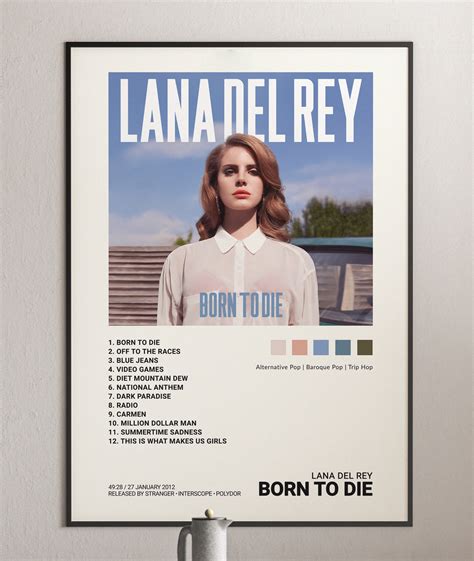 Lana Del Rey Born To Die Album Cover Poster Architeg Prints