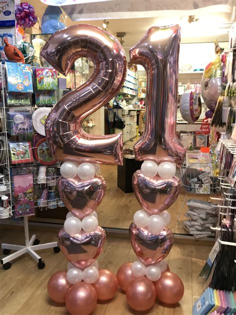 So, your daughter will be turning 16. Rose gold 21st balloon display | 21st birthday balloons ...