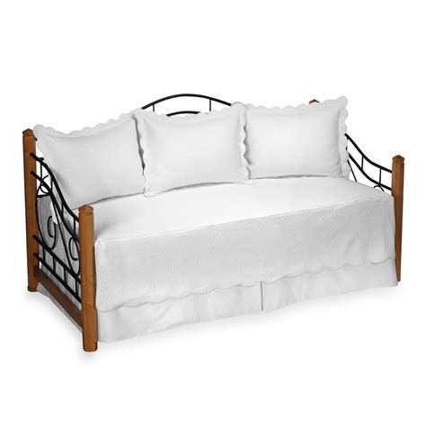 You have to take into account the size of the mattress. Matelasse Daybed Bedding Set | Daybed sets, Daybed bedding ...
