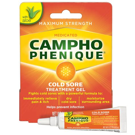 Campho Phenique Cold Sore And Fever Blister Treatment For Lips Maximum