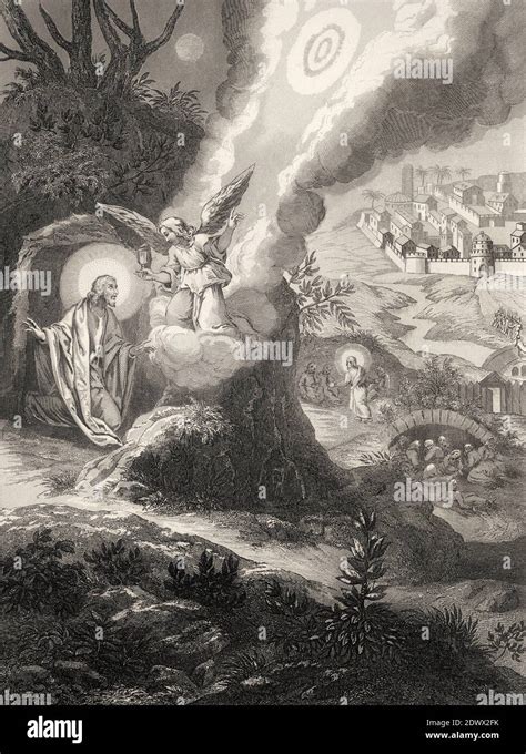 The Agony In The Garden Of Gethsemane New Testament Steel Engraving