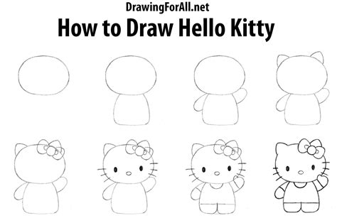 Hello Kitty Drawing How To Draw Hello Kitty Step By Step Images And