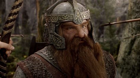 Gimli The Dwarf Surrounded By Elves From Loth Lorien Frodo Baggins