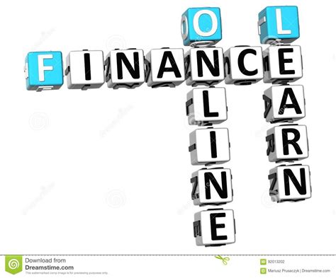 3d Finance Oline Learn Crossword Stock Photo Image Of Diagram Ideas