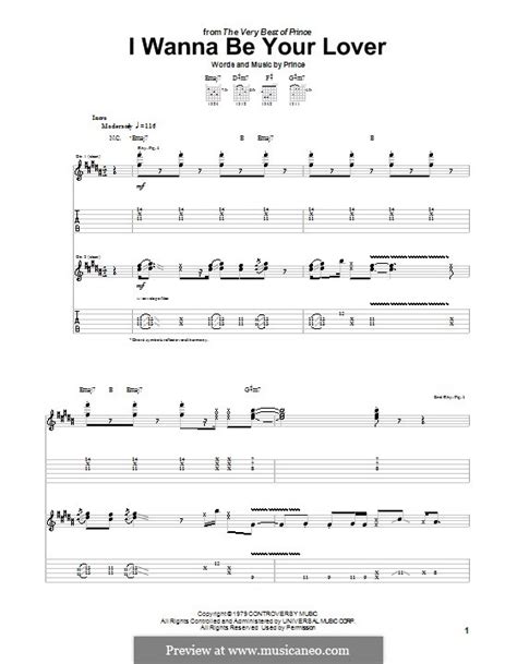 May 28, 2021 · 8. I Wanna Be Your Lover von Prince - Noten auf MusicaNeo