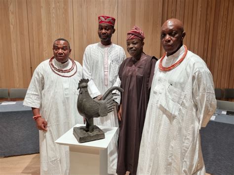 Nigeria Receives Looted Benin Bronze ‘okukor From Jesus College Cambridge University Black