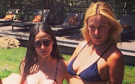 Demi Moore Flaunts Sexy Bikini Body During Pool Party With Daughters