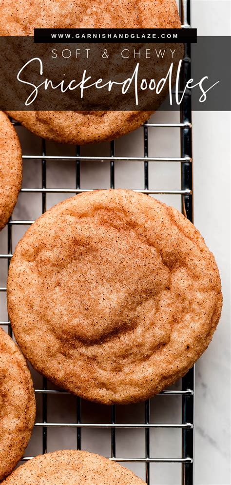 quick and easy snickerdoodle cookies garnish and glaze