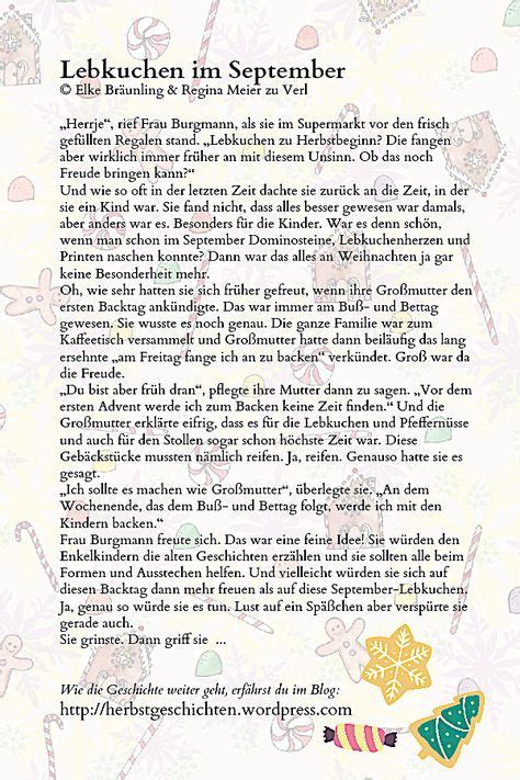 Der advent ist die beste zeit, um sich zuhause einzukuscheln und weihnachtsgeschichten vorzulesen. Lebkuchen im September | Geschichten für senioren ...