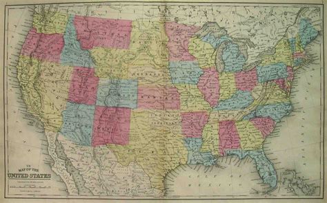 Map Of The United States Michael Jennings Antique Maps And Prints