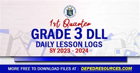 New Grade 3 Daily Lesson Log 1st Quarter DLL SY 2023 2024 DLL