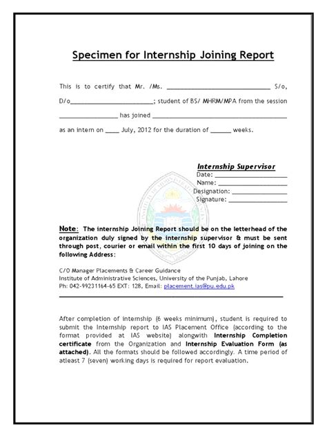 Start your new career right now! Internship Report Format | Human Resource Management ...