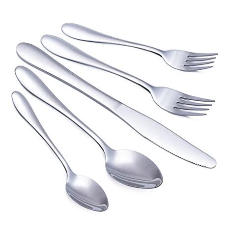sets silverware kitchen stainless steel cutlery rust quality dinnerware flatware utensil polished anti mirror piece tableware restaurant hotel service