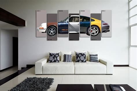 Porsche Wall Art Canvas Set Living Room Decor Porsche Etsy