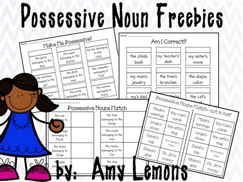 In these worksheets, students rewrite sentences using possessive nouns. Step into 2nd Grade with Mrs. Lemons: Possessive Nouns