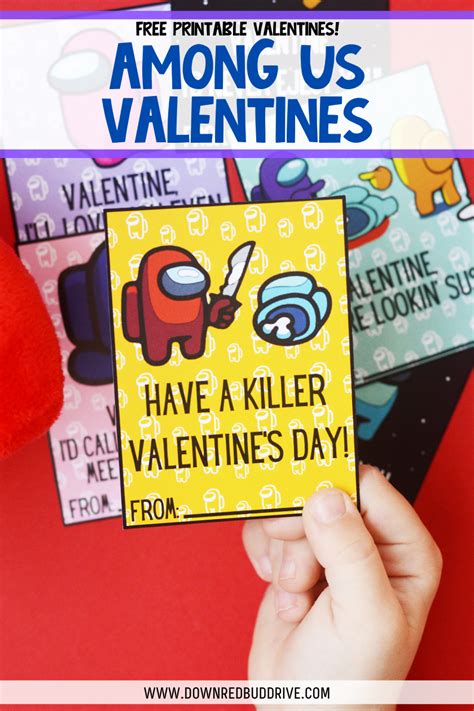Among Us Valentines | Free Printable Among Us Valentine Cards!