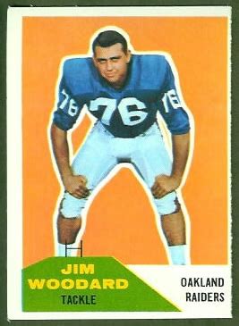 The vintage football card gallery is our reference site for football cards from 1888 to 1979. Jim Woodard rookie card - 1960 Fleer #84 - Vintage Football Card Gallery