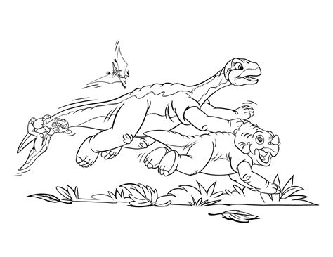 He also has a grudge against cera for charging into his face while thinking he was dead. Image - Coloring page 1 movie 5.png | Land Before Time ...