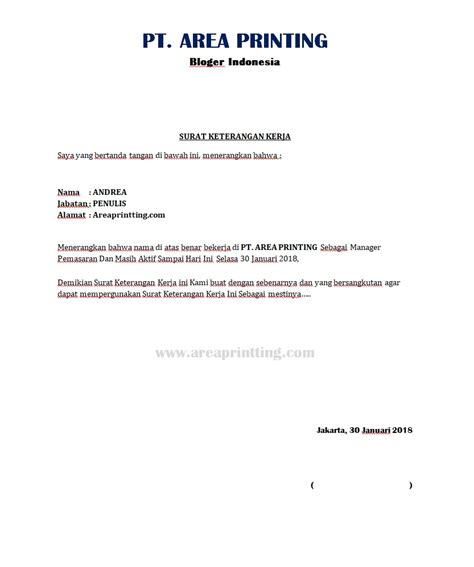 Contoh surat lamaran kerja di perusahaan swasta ii. Donwnload Contoh Surat Keterangan Kerja SKK | Area ...