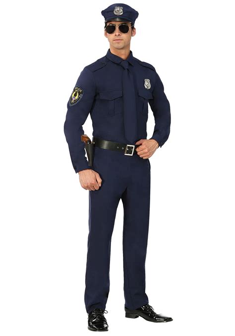 Plus Size Cop Costume For Men Police Officer Costume
