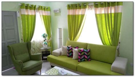 desain ruang tamu sempit ukuran    warna hijau muda