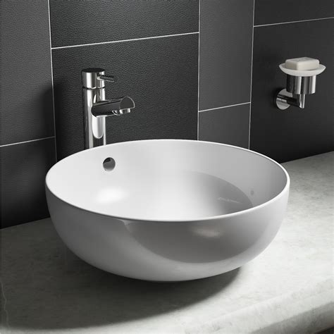 Round Countertop Sink 0 Tap Holes Cvb010 Basin Sink Bathroom Vanity