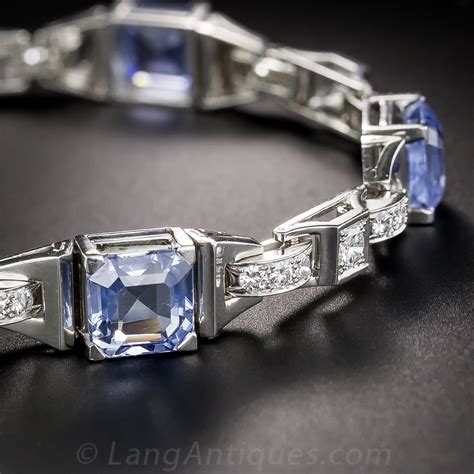 Bailey Banks And Biddle Art Deco Sapphire And Diamond Bracelet