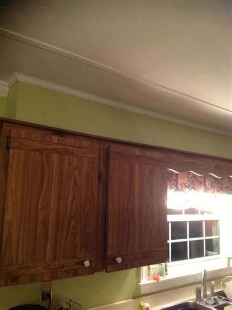 Installing soffit above kitchen cabinets. Bulkhead in kitchen