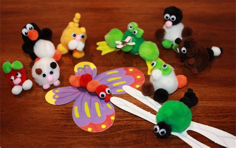 Shes Crafty Making Pompom Animals With The Kids Shesaved