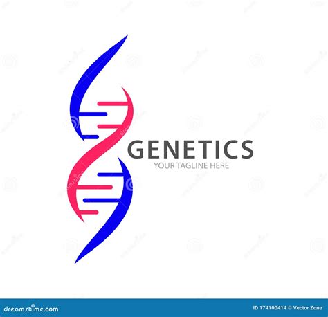 Dna Helix Logo Vector Template Genetics Vector Design Stock Vector