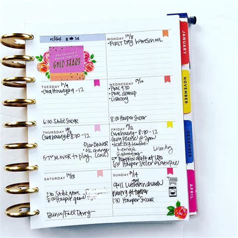 Weekly Happy Planner Layout Ideas