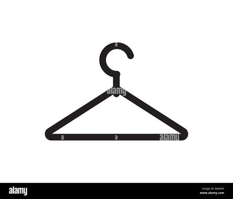 Hanger Icon Vector Line Clothes Hanger Symbol Trendy Flat Outline Ui