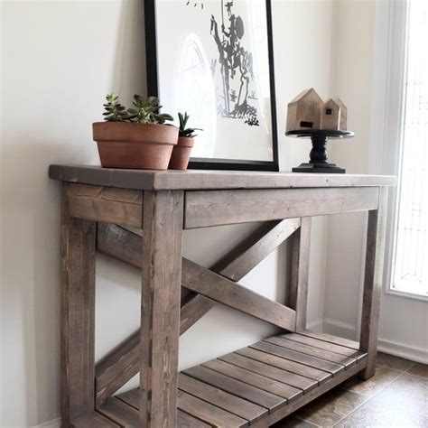 Handcrafted Wood Rustic Console Table Modern Farmhouse Solid Etsy