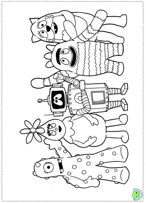 yo gabba gabba all together coloring page free printable coloring pages