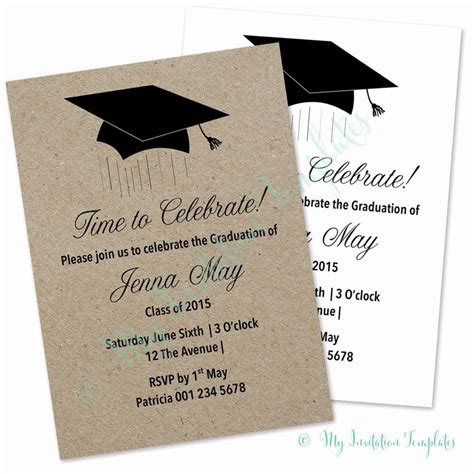Free Graduation Invitation Template Unique Template Graduati