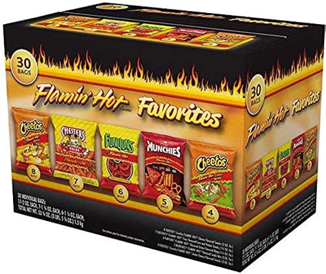 Buy Frito Lay Delicious Flamin Hot Favorites Chips Spicy Variety Pack 30 Count 30 Pack