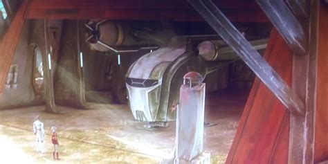 the ship that the bounty hunters use in the clone wars episode "bounty