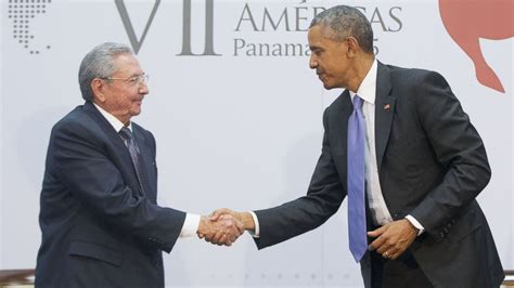 President Obama Cuban President Raul Castro Officially Meet For