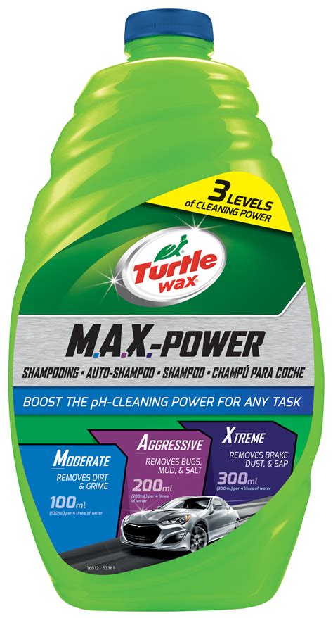 Read the instructions on the car wax package. Turtle Wax Max-Power Car Wash 1420ml